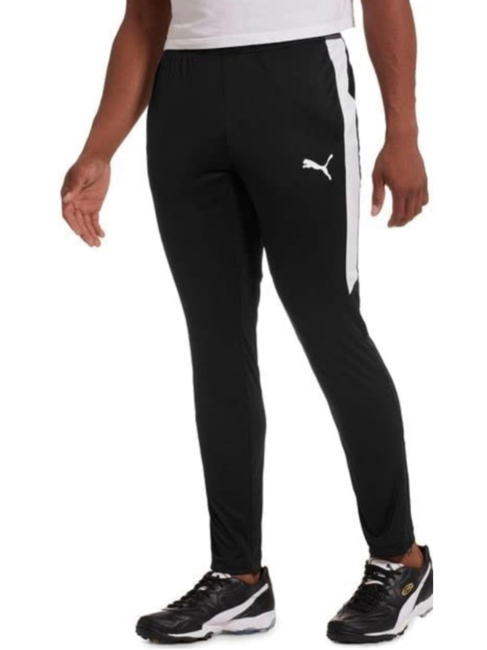 Puma Black Men's large Athletic Joggers with Side Panels jogging gym park 1449